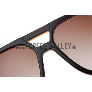 Hermes Aviator With Hermes Logo Brown Sunglasses 307851