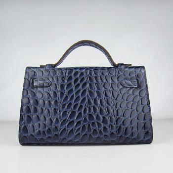 Hermes Clutches H008 Ladies Crocodile Blue