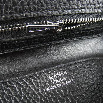 Hermes Wallet H008 Wallet Cow Leather Black