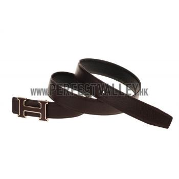 Hermes H Buckle Brown Belt