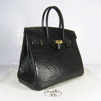 Replica Hermes Birkin 6089 Ladies Handbag Black HM01111