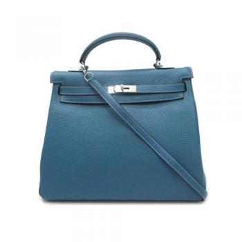 Hermes Kelly 1043 Ladies Cow Leather Blue