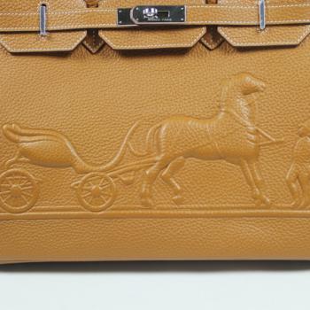 Hermes Birkin 1041 Handbag Cow Leather Apricot