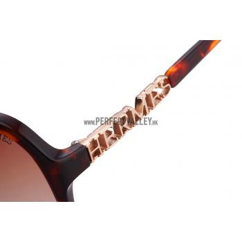 Replica Hermes Aviator With Hermes Logo Havana Sunglasses 307852