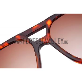 Replica Hermes Aviator With Hermes Logo Havana Sunglasses 307852