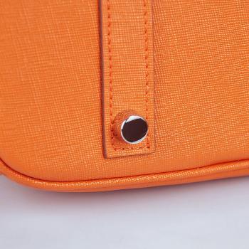 Hermes Original leather 6089 Handbag Cow Leather Orange