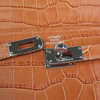 Hermes Clutches H009 Evening Bag Crocodile Orange