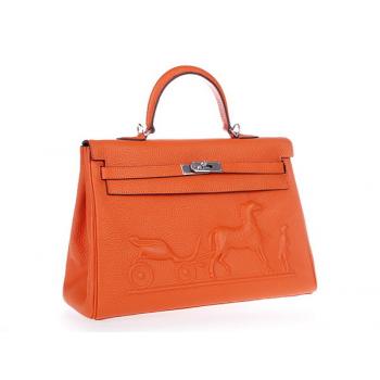 Hermes Kelly 1024 Cow Leather Red Bag