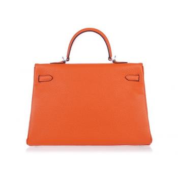 Hermes Kelly 1024 Cow Leather Red Bag