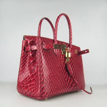 Hermes Birkin 6088 Ladies Snake Leather Red