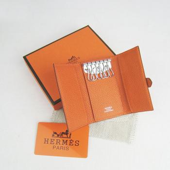 Hermes Wallet H022 Accessory Cow Leather Orange