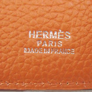 Hermes Wallet H022 Accessory Cow Leather Orange