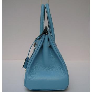 Hermes Birkin 62630 Ladies Handbag Blue Replica HM01396