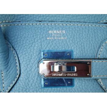 Hermes Birkin 62630 Ladies Handbag Blue Replica HM01396