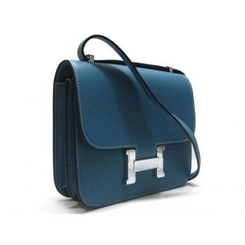 Hermes Constance H2098 Ladies Cross Body Bag Blue