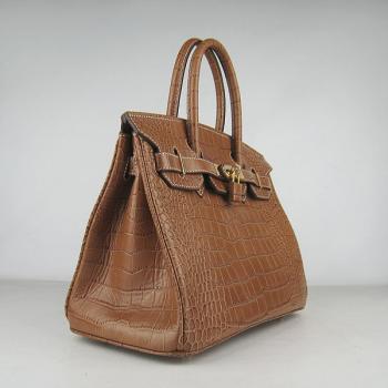 Cheap Hermes Birkin 6088 Handbag Crocodile Coffee