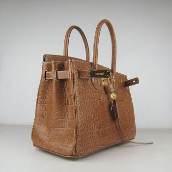 Cheap Hermes Birkin 6088 Handbag Crocodile Coffee