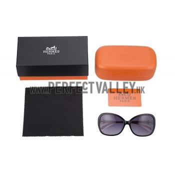 Hermes H Logo Leather Grey Sunglasses 307848