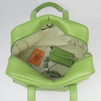 Hermes Bowling H2802 Ladies Lambskin Green Bag Replica