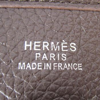 Hermes Evelyne 6309 Cross Body Bag Cow Leather Coffee