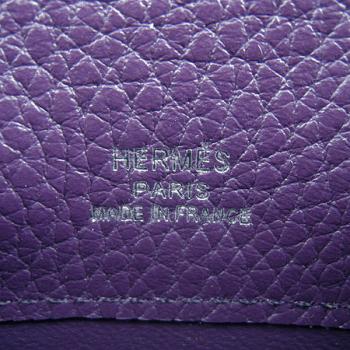 Cheap Hermes Clutches H008 Briefcase Cow Leather Purple Handbag