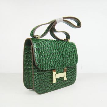 Hermes Constance H107 Ladies Snake Leather Green