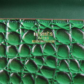 Hermes Constance H107 Ladies Snake Leather Green