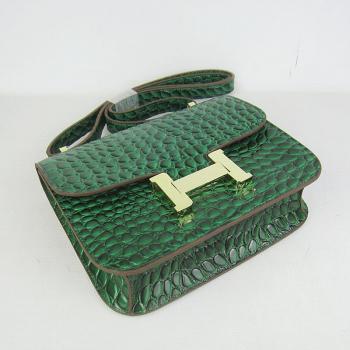 Hermes Constance H107 Ladies Snake Leather Green