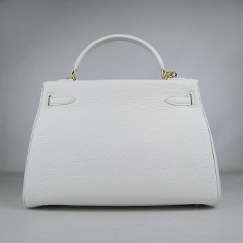 Hermes Kelly 6108 Ladies Cow Leather White