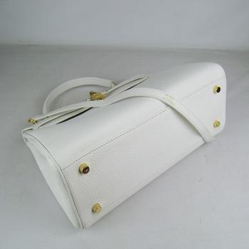 Hermes Kelly 6108 Ladies Cow Leather White