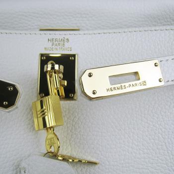 Hermes Kelly 6108 Ladies Cow Leather White