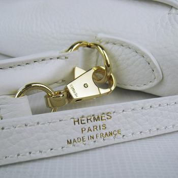 Hermes Kelly 6108 Ladies Cow Leather White