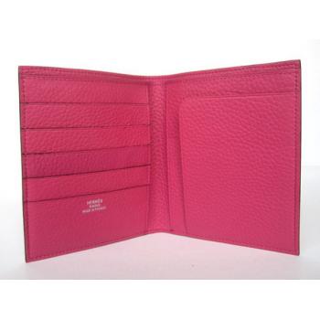 Hermes Wallet H2008 Ladies Lizard Leather Pink