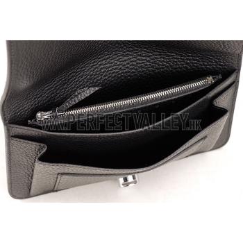 Hermes Dogon Wallet Black  18926630