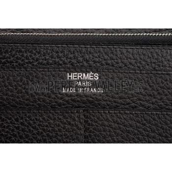 Hermes Dogon Wallet Black  18926630