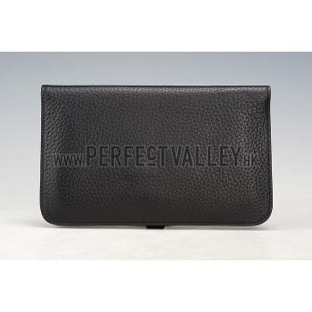 Hermes Dogon Wallet Black  18926630