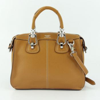 Replica Hermes  bags 9048 Ladies Cow Leather Yellow