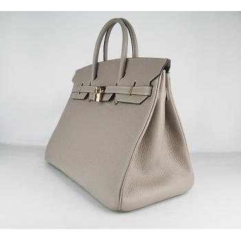 Hermes Birkin 6099 Handbag Cow Leather Grey