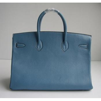 Hermes Birkin 61642 Ladies Handbag Blue