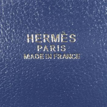 Hermes Jypsiere H6508 Cross Body Bag Cow Leather Blue