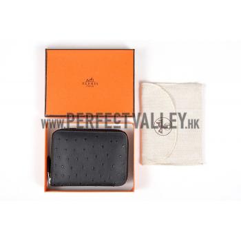 Hermes Azap Small Wallet Black Leather 18926952