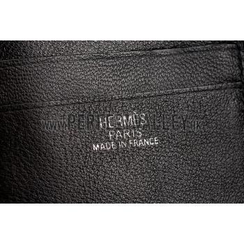 Hermes Azap Small Wallet Black Leather 18926952