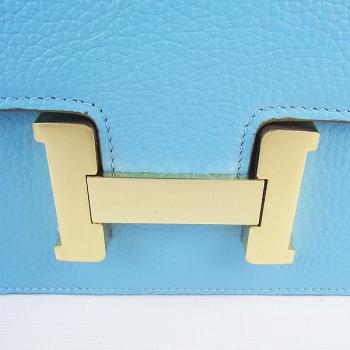 Replica Cheap Hermes Constance H107 Cow Leather Blue Bag