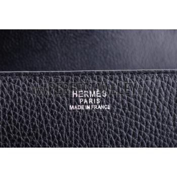 Cheap Hermes Constance Black with Silver Buckle