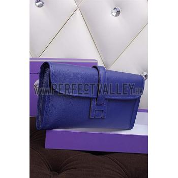 Replica Hermes Jige Elan 29 Blue Electric Clutch 608009