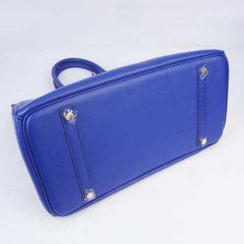 Hermes Original leather 6089 Handbag Lambskin Blue