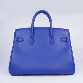 Hermes Original leather 6089 Handbag Lambskin Blue