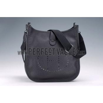 Hermes Black Evelyne Shoulder Bag