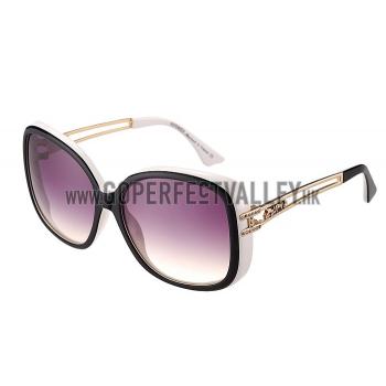 Hermes Studded Carriage Detail White Frame Sunglasses  308096