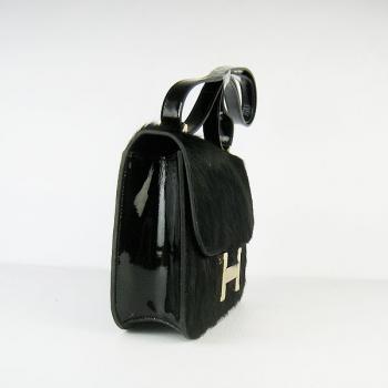 Hermes Constance H107 Cross Body Bag Leather Black Replica